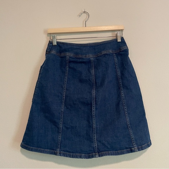 Boden Blue Button Through Denim Skirt, Size 6 - Picture 3 of 4